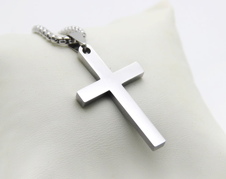 Stainless Steel Cross Necklace – Christian Faith Pendant – Durable Men’s & Women’s Religious Jewelry