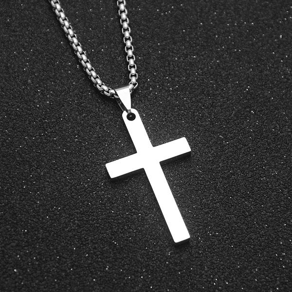 Stainless Steel Cross Necklace – Christian Faith Pendant – Durable Men’s & Women’s Religious Jewelry