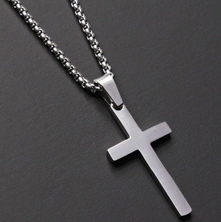 Stainless Steel Cross Necklace – Christian Faith Pendant – Durable Men’s & Women’s Religious Jewelry