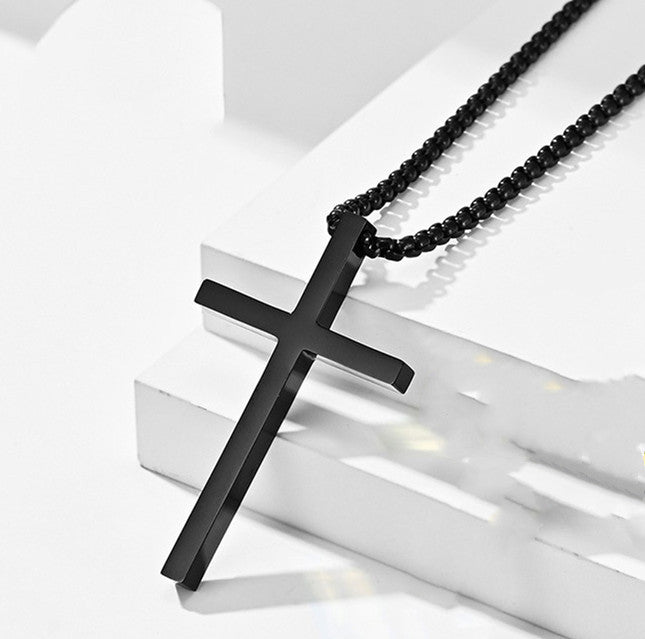 Stainless Steel Cross Necklace – Christian Faith Pendant – Durable Men’s & Women’s Religious Jewelry