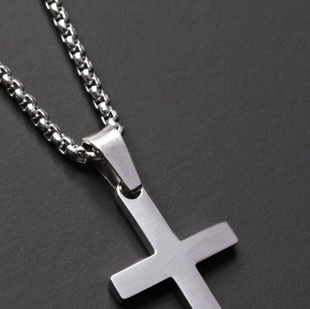 Stainless Steel Cross Necklace – Christian Faith Pendant – Durable Men’s & Women’s Religious Jewelry